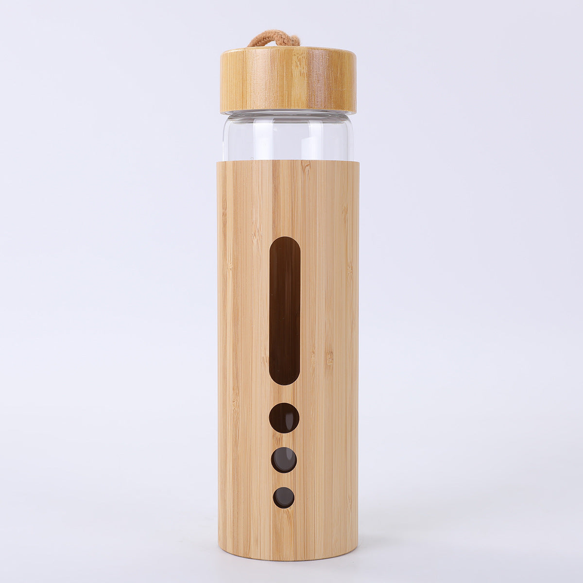 Borosilicate Glass Bottle with Bamboo Outer Shell