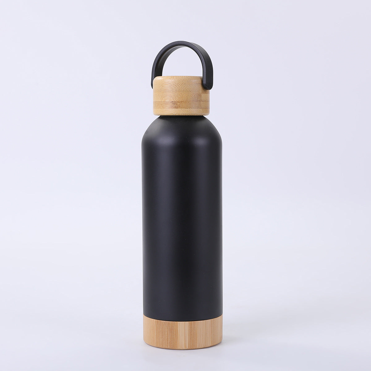 Car Insulated Bottle with Bamboo Base and Lid