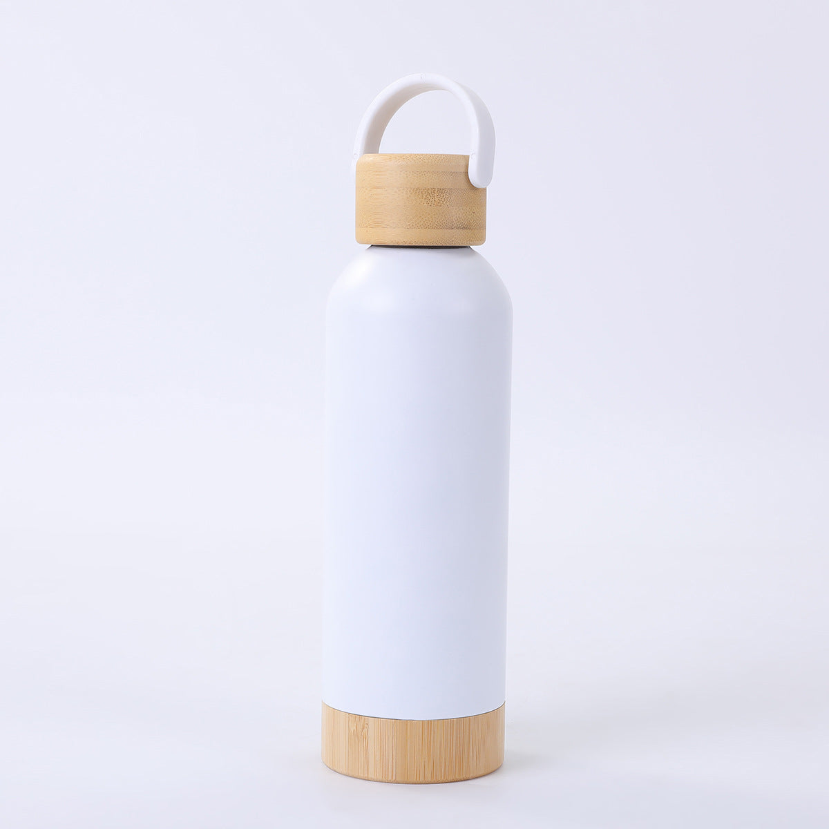 Car Insulated Bottle with Bamboo Base and Lid