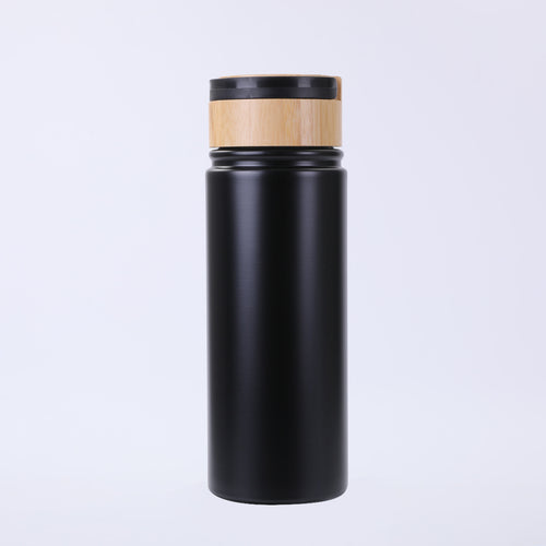 18oz Stainless Steel Thermos Bottle with Bamboo Lid